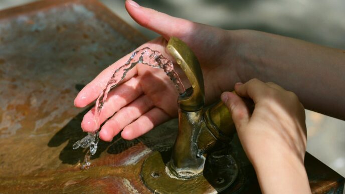 drinking water
