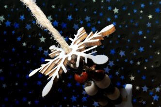 zima december snezinka