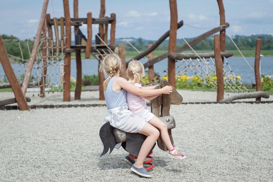 children on woods