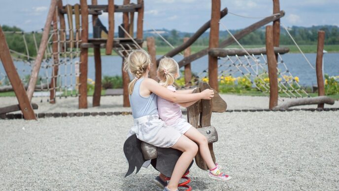children on woods